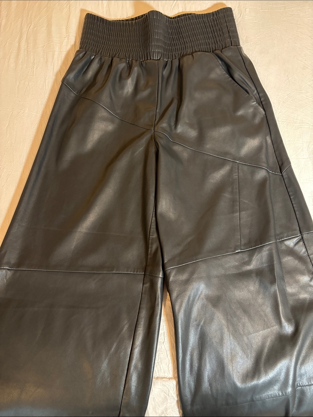 I.AM.GIA Wide Leg Faux Leather Pants in Black
